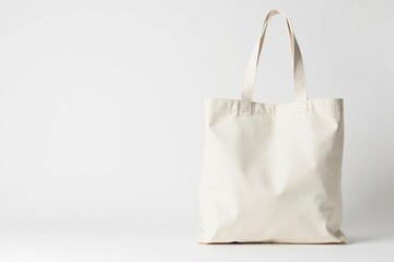 White cotton shopping tote bag, isolated on white , shopping bag, blank, textile