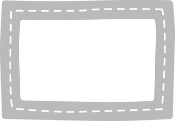 Hand-Drawn Road Border Frame