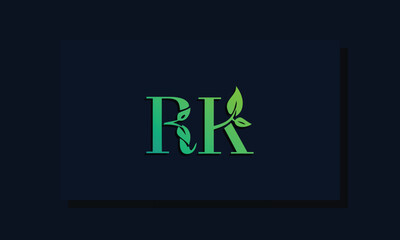 Minimal leaf style Initial RA logo.