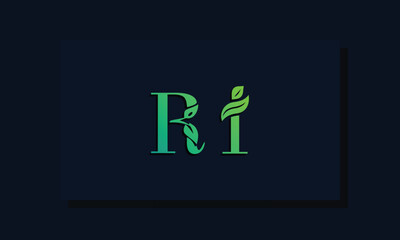 Minimal leaf style Initial RA logo.