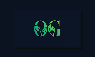 Minimal leaf style Initial OG logo