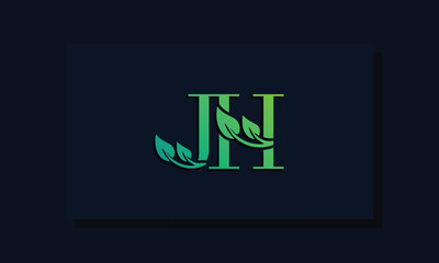 Minimal leaf style Initial JH logo.