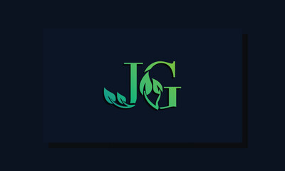 Minimal leaf style Initial JG logo.