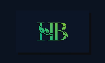 Minimal leaf style Initial HB logo.