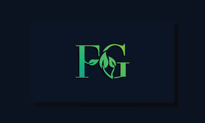 Minimal leaf style Initial FG logo.