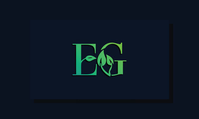 Minimal leaf style Initial EG logo.