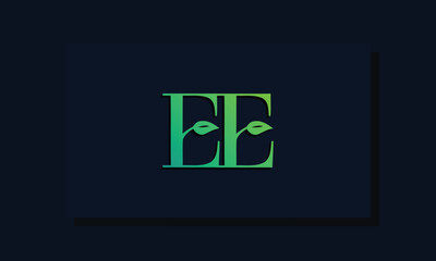 Minimal leaf style Initial EE logo.