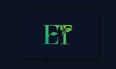 Minimal leaf style Initial ET logo.