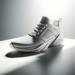 Modern White Athletic Sneaker – Lightweight, Breathable, and Stylish Footwear