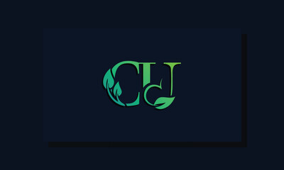 Minimal leaf style Initial CU logo.