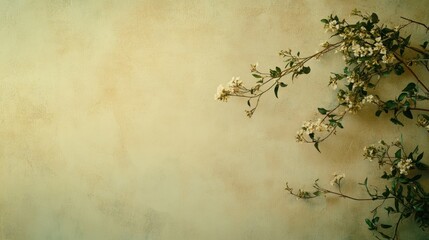 A simple yet elegant floral arch over a vintage wall, creating a peaceful backdrop for maternity or wedding photos