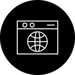 Website Vector Black Circle  Icon Design