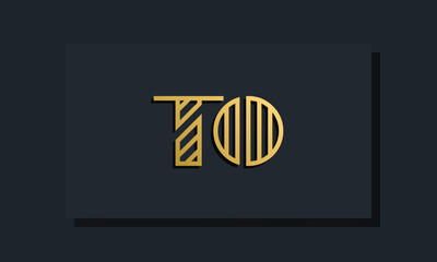 Elegant line art initial letter  TO  logo.