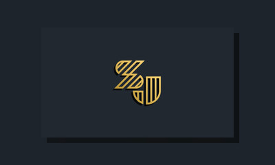 Elegant line art initial letter  SJ  logo.