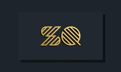 Elegant line art initial letter  SQ  logo.