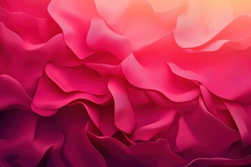 Obraz premium Close-up view of vibrant ruffled fabric in shades of pink.