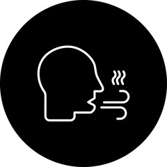 Bad Breath Vector Black Circle Icon Design