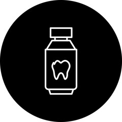 Mouthwash Vector Black Circle Icon Design
