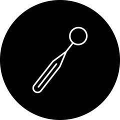 Mouth Mirror Vector Black Circle Icon Design