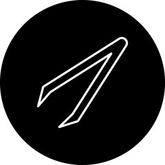 Tweezer Vector Black Circle Icon Design