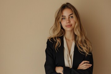 Confident young woman in blazer (1)