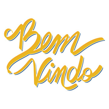 Handwritten Bem vindo Graphic Design