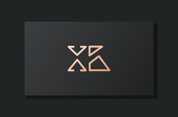 Abstract luxury initial letter XK logo.