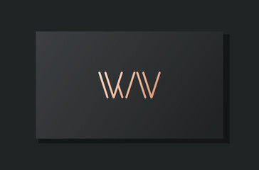 Abstract luxury initial letter WV logo.