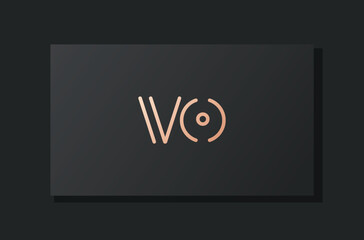 Abstract luxury initial letter VO logo.