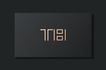 Abstract luxury initial letter TH logo.