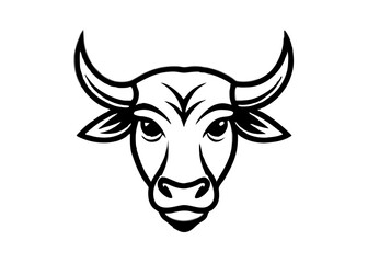 Fototapeta premium Bull Head Vector Art 