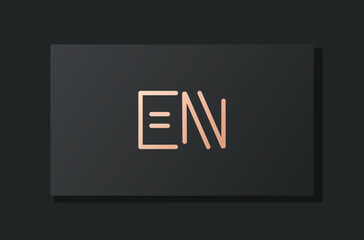 Abstract luxury initial letter EN logo.