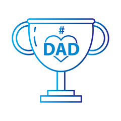Trophy cup best dad. Vector