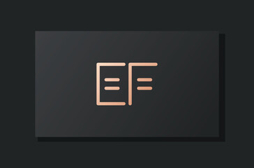 Abstract luxury initial letter EF logo.