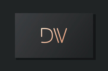Abstract luxury initial letter DV logo.