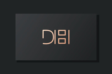 Abstract luxury initial letter DH logo.
