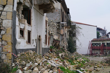 Damaged building in Antakya, Hatay after 6 February 2023 Earthquakes