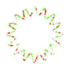 ステンドグラス風吹き出し　三角形模様　丸みのあるギザギザした形