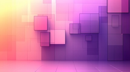 Colorful abstract 3d blocks on gradient background. Clean vector style illustration. Space for text or content. For corporate design, web, app, presentation, branding, advertising.