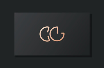 Abstract luxury initial letter CG logo.