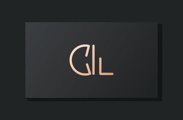 Abstract luxury initial letter CL logo.