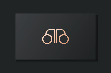 Abstract luxury initial letter BB logo.