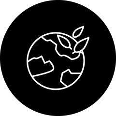 Sustainability  Vector Black Circle Icon Design