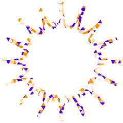 ステンドグラス風吹き出し　三角形模様　ギザギザした形