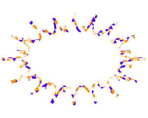 ステンドグラス風吹き出し　三角形模様　細長いギザギザした形