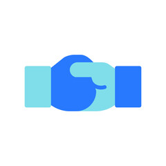 Teamwork Icon Representing Business Partnership with a Handshake Gesture for Successful Collaboration and Mutual Agreement