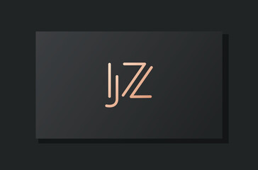 Abstract luxury initial letter JZ logo.