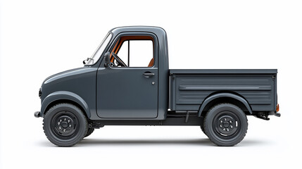 Retro pickup truck side view