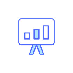 Business Team Collaborating on Strategy and Planning with Presentation Board Displaying Growth Metrics and Success Indicators in Modern Office Environment