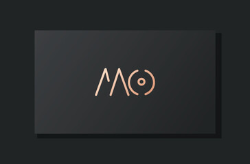 Abstract luxury initial letter MO logo.